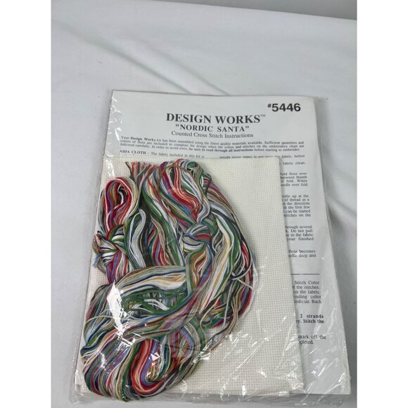 Nordic Santa Vintage Design Works Counted Cross Stitch 5446 12 x 16 New - Picture 3 of 3